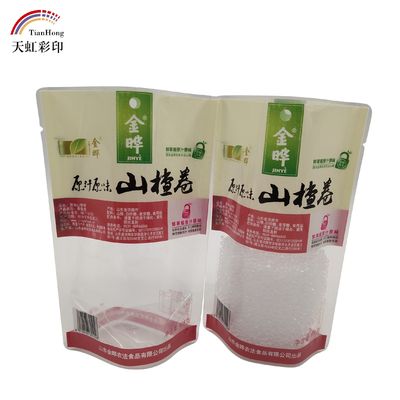 Customized Logo Food Grade Plastic Stand Up Pouch Zip Lock Packaging Bag for Snacks