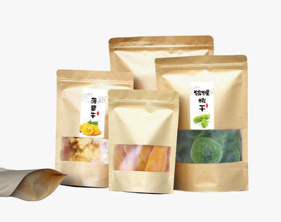 Customized Logo Food Grade Plastic Stand Up Pouch Zip Lock Packaging Bag for Snacks