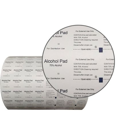 Medical Aluminum Foil Paper for Alcohol Antiseptic Wipes in 1-9 Color Options