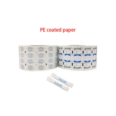 Heat Seal PE Coated White Paper Rolls For Sugar Stick Packing