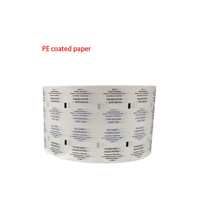 Heat Seal PE Coated White Paper Rolls For Sugar Stick Packing
