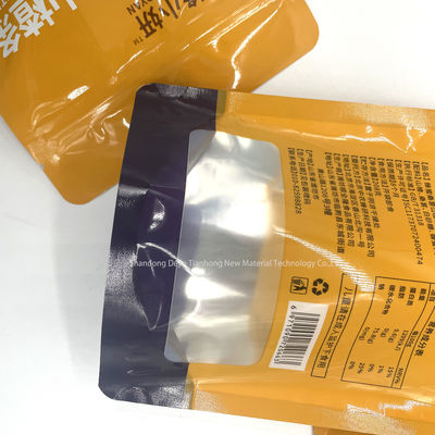 Custom Printed Zipper Top Stand Up Pouch for Air and Water Proof Eco Friendly Snacks