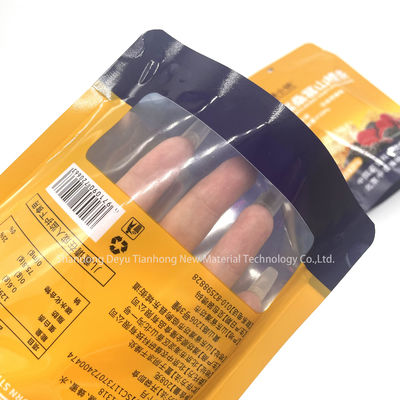 Custom Printed Zipper Top Stand Up Pouch for Air and Water Proof Eco Friendly Snacks