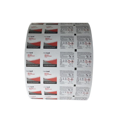 Wood Pulp 75% Alcohol Pad Aluminum Paper PE Film Roll for Packaging 30-1100mm Width